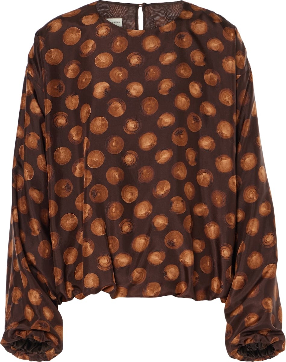 Dries Van Noten - Printed satin blouse