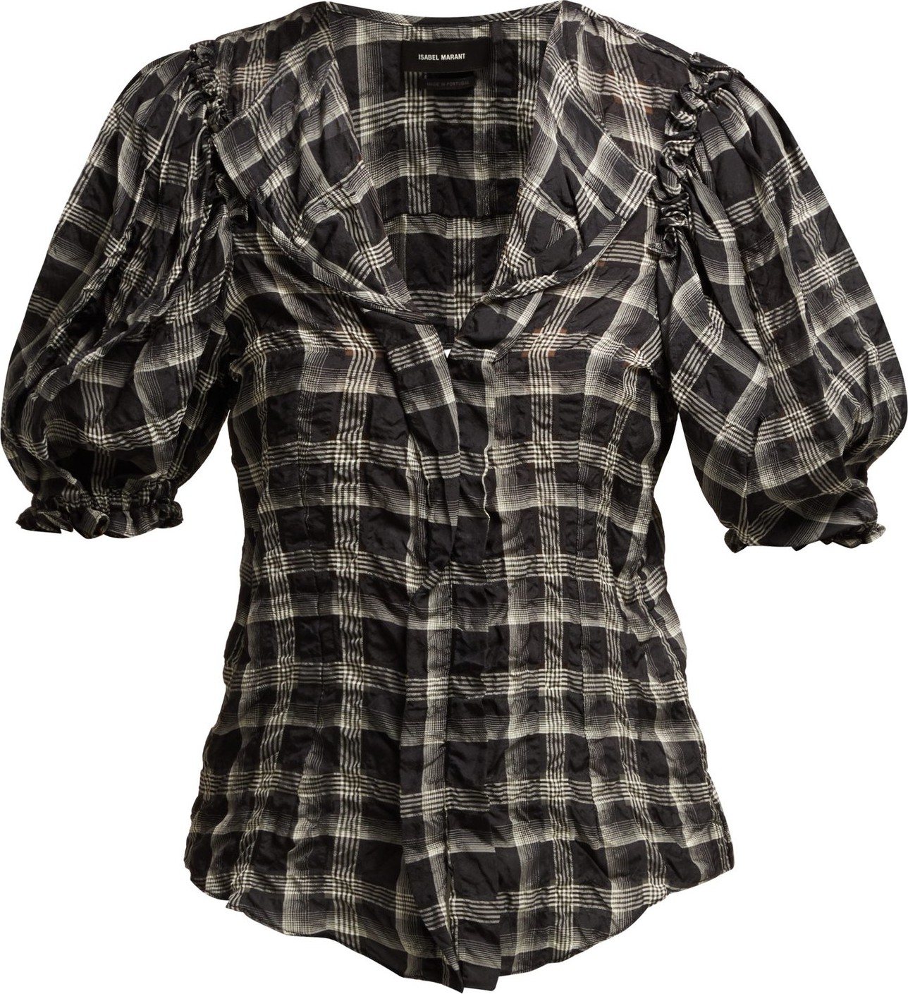 Isabel Marant Abies puff-sleeve organza blouse