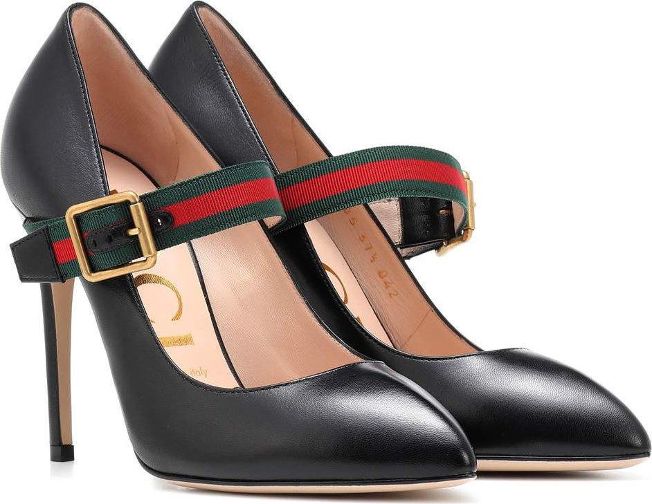 Gucci Leather strap pumps