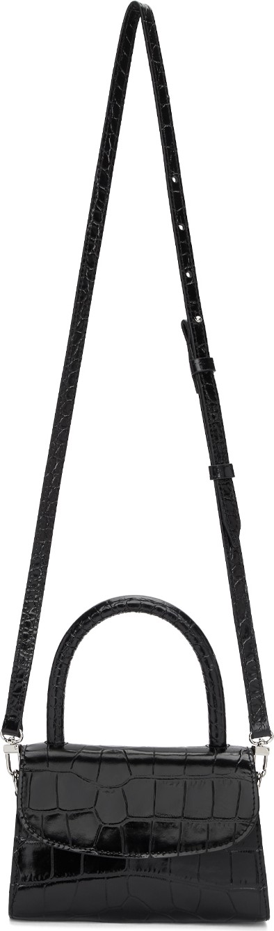 By Far Black Croc Mini Bag