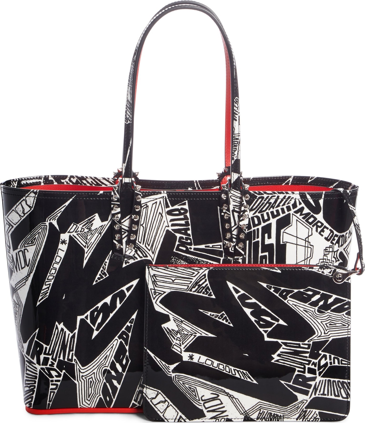 Christian Louboutin Small Cabata Nicograf Patent Leather Tote