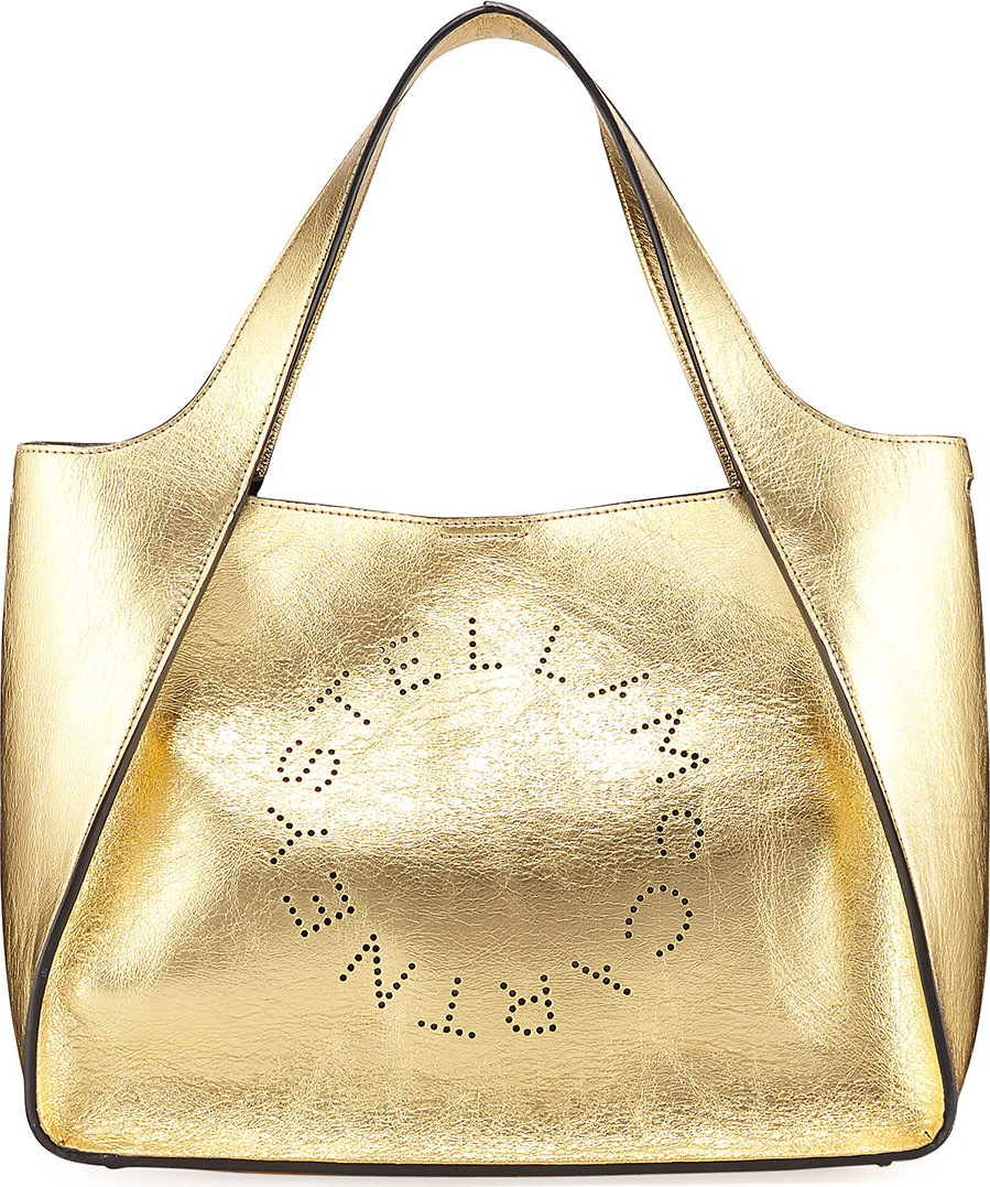 Stella McCartney Metallic Logo Crossbody Bag