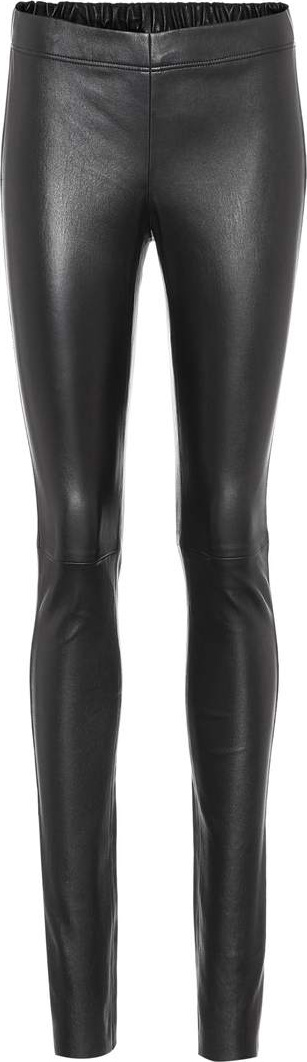 Joseph Leather mid-rise trousers