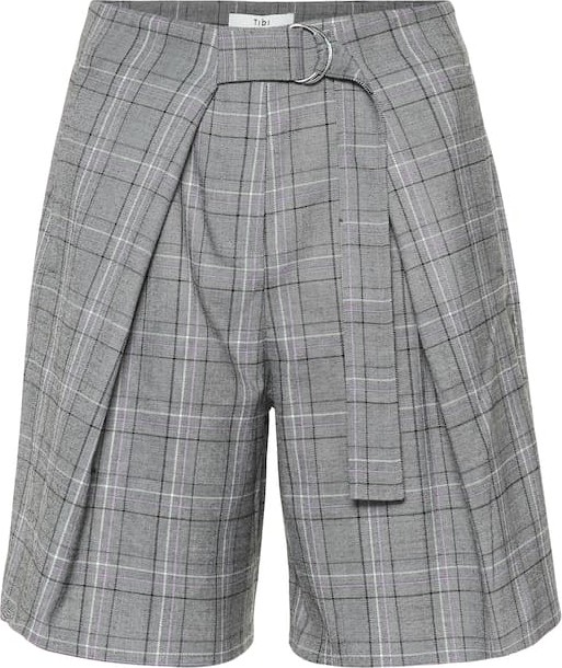 Tibi James high-rise wide-leg shorts