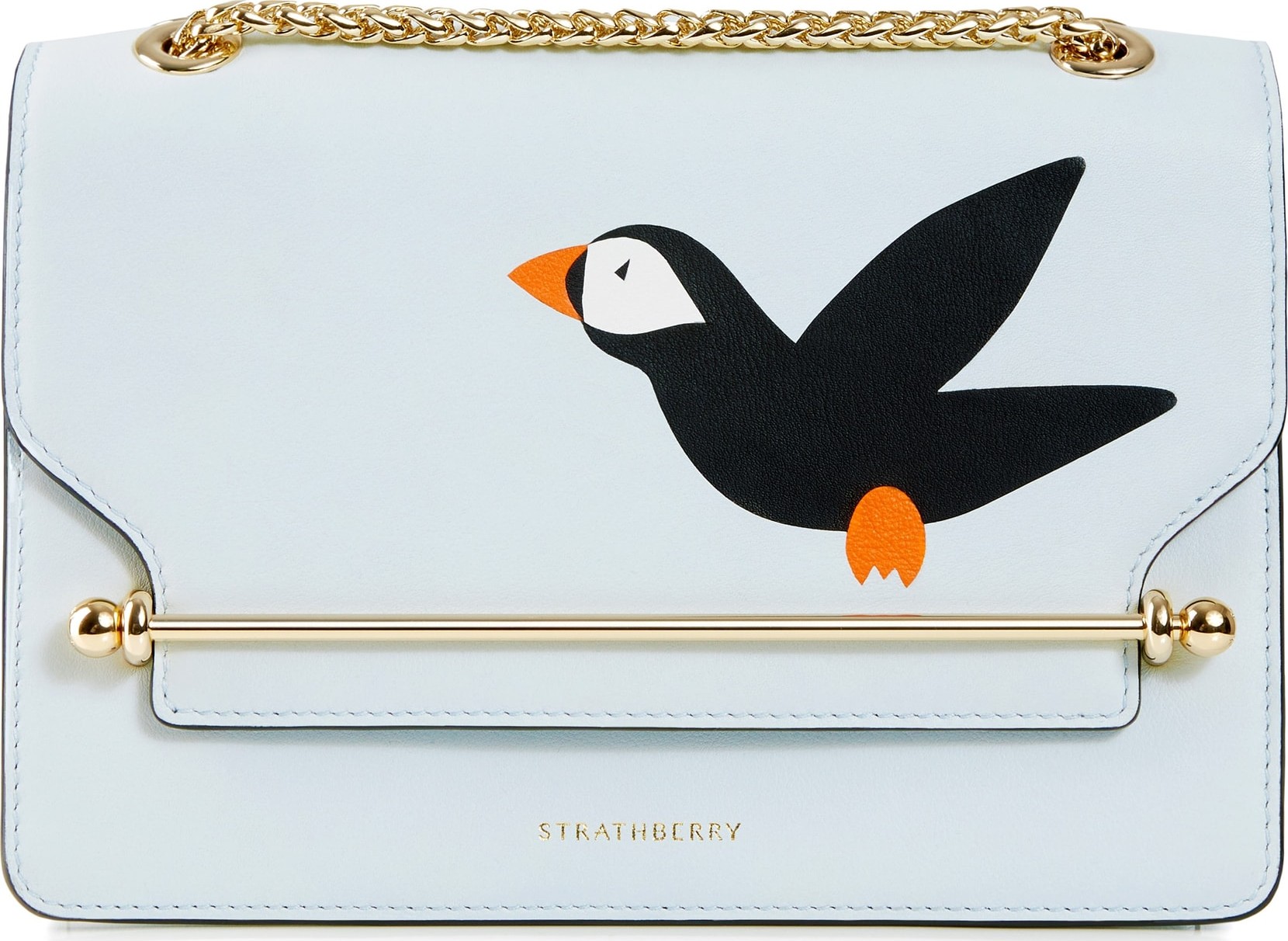 Strathberry East/West Stylist Wild Puffin Leather Crossbody Bag