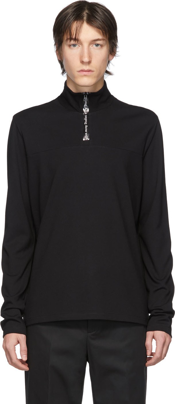 Acne Studios Black Ellington Zip Sweater