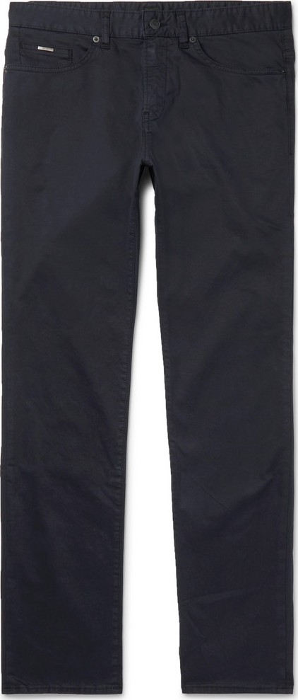 HUGO BOSS Delaware Slim-Fit Stretch-Cotton Trousers