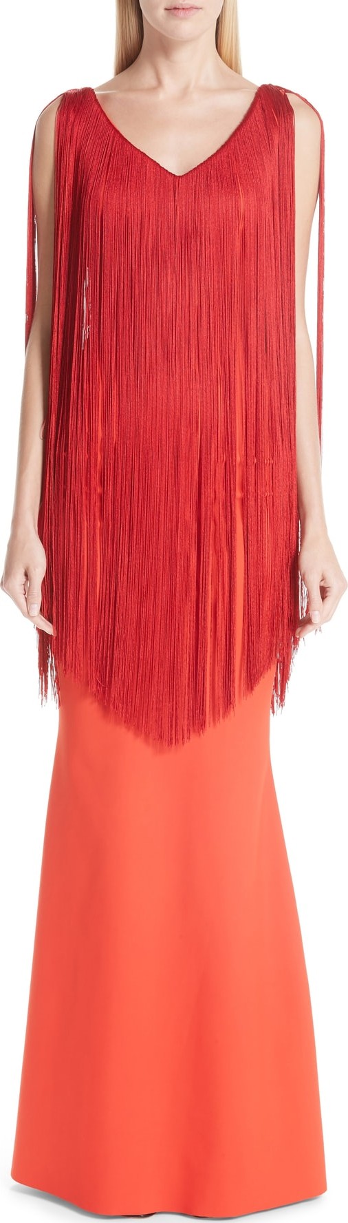 La Petite Robe di Chiara Boni Tammy Fringe Gown