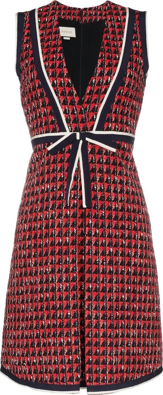 Gucci geometric tweed dress