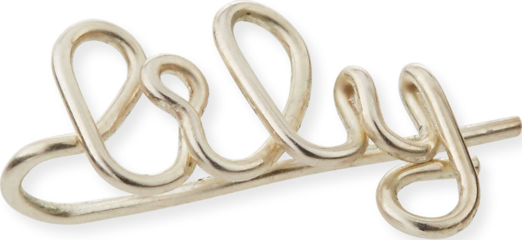 Atelier Paulin Personalized 7-Letter Wire Earring Cuff, Sterling Silver, Left