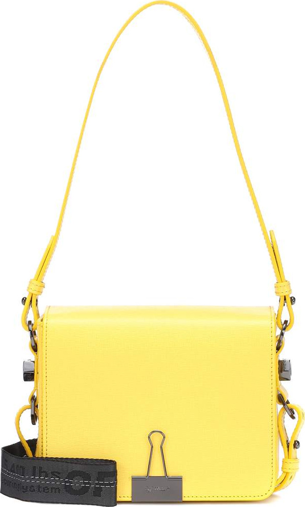 Off White Binder Clip leather shoulder bag