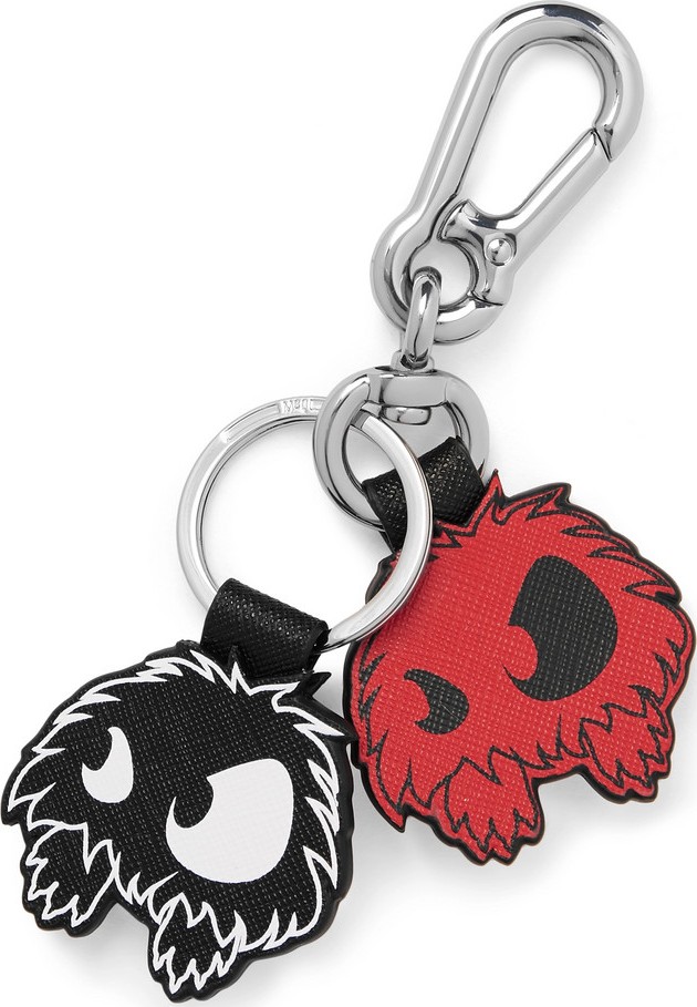 McQ - Alexander McQueen Monster Cross-Grain Leather Key Fob