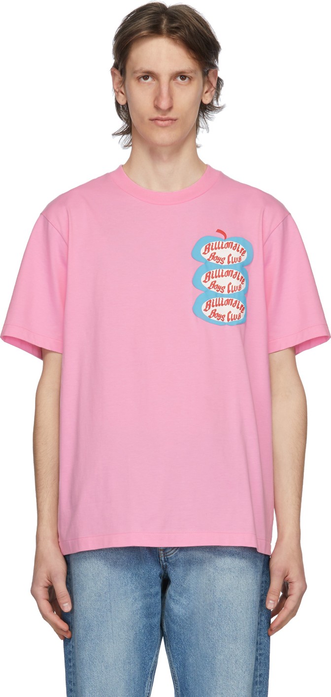 Billionaire Boys Club Pink Apple Logo T-Shirt