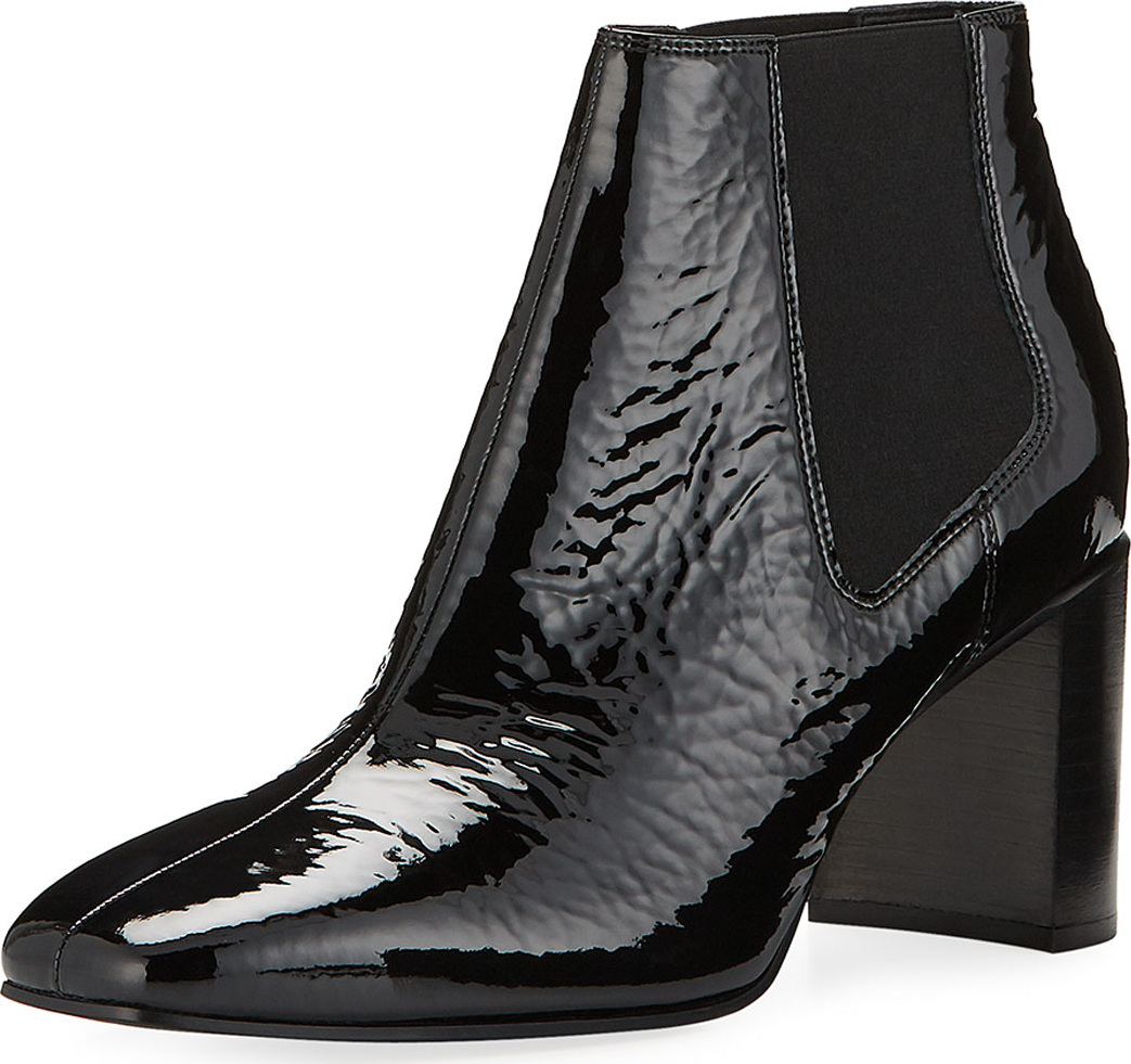 Rag & Bone Aslen Mid-Heel Patent Chelsea Booties