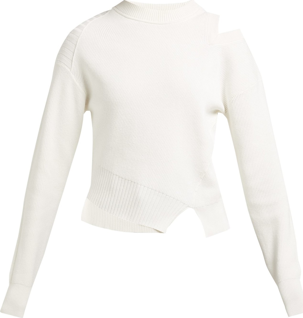 Proenza Schouler PSWL Asymmetric cotton-blend sweater