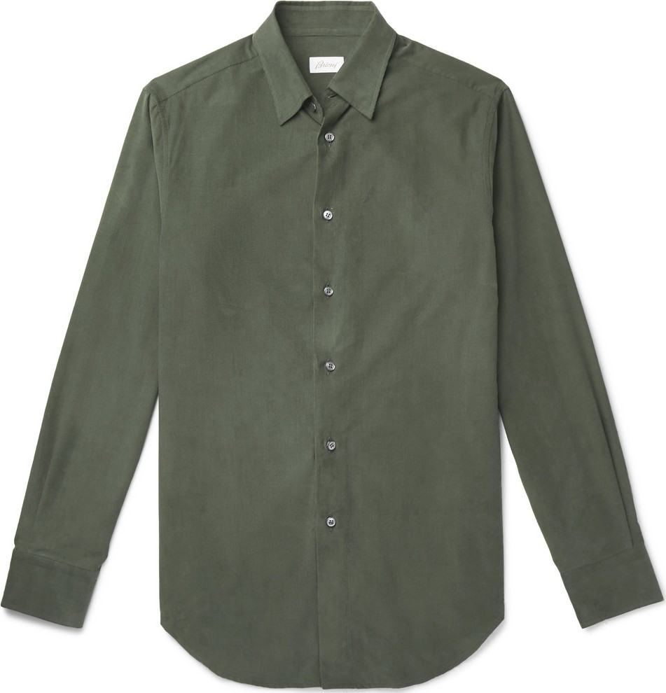 Brioni Cotton-Corduroy Shirt