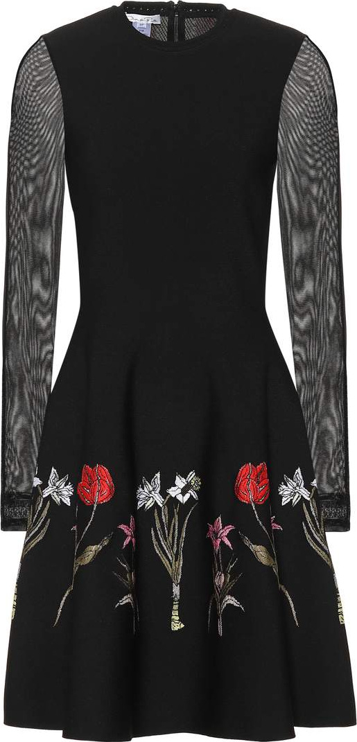 Oscar De La Renta Embroidered minidress