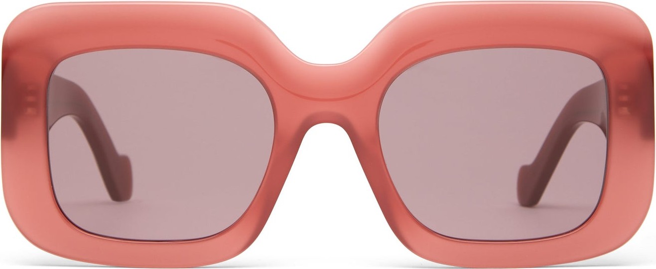 LOEWE Anagram-logo square acetate sunglasses