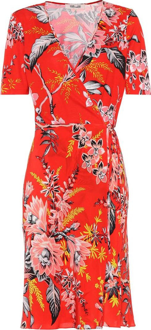 DIANE von FURSTENBERG Floral-printed silk wrap dress