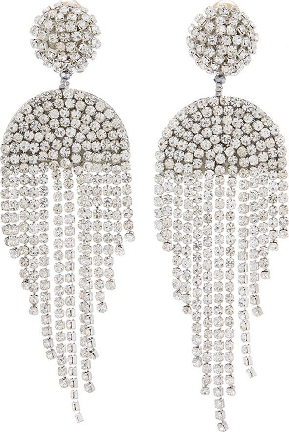 Oscar De La Renta Waterfall Crystal Earrings