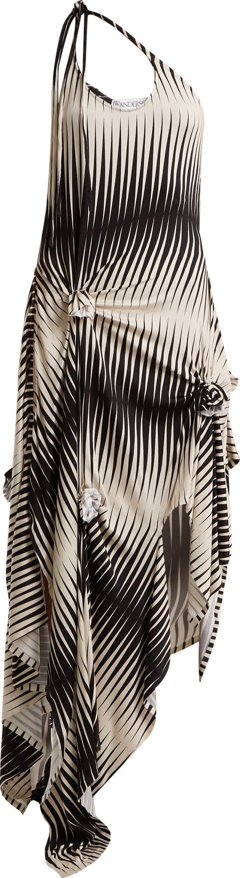 J.W.Anderson One-shoulder asymmetric printed jersey dress