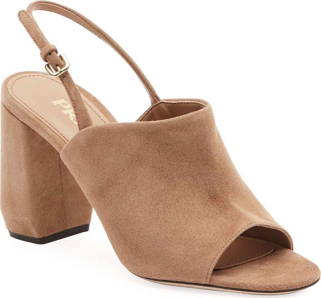 Prada Slingback Suede 85mm Sandals
