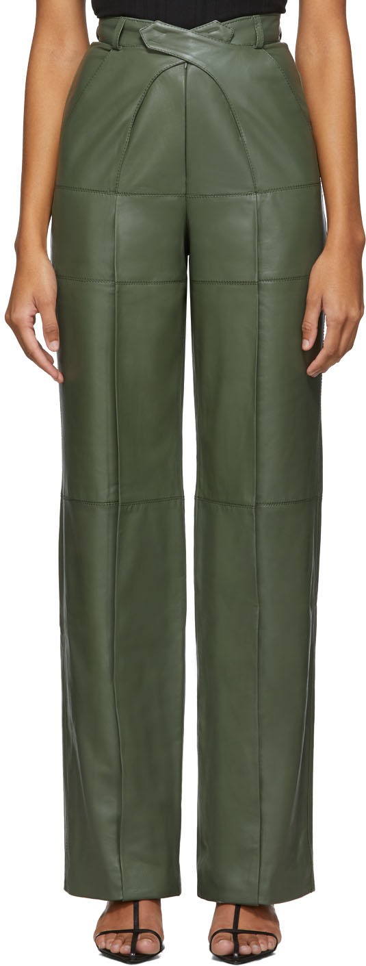 Situationist Green Leather Pants