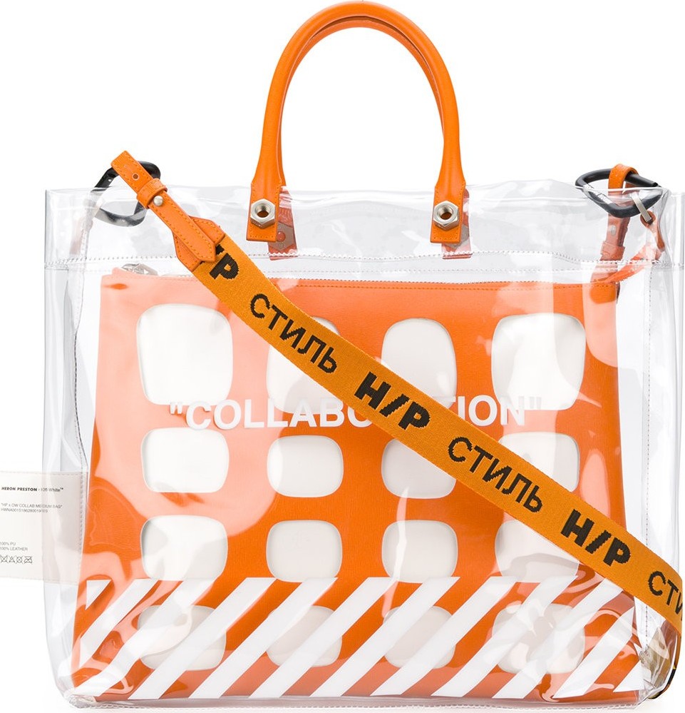 Heron Preston Heron Preston x Off-White 'Collaboration' medium tote bag