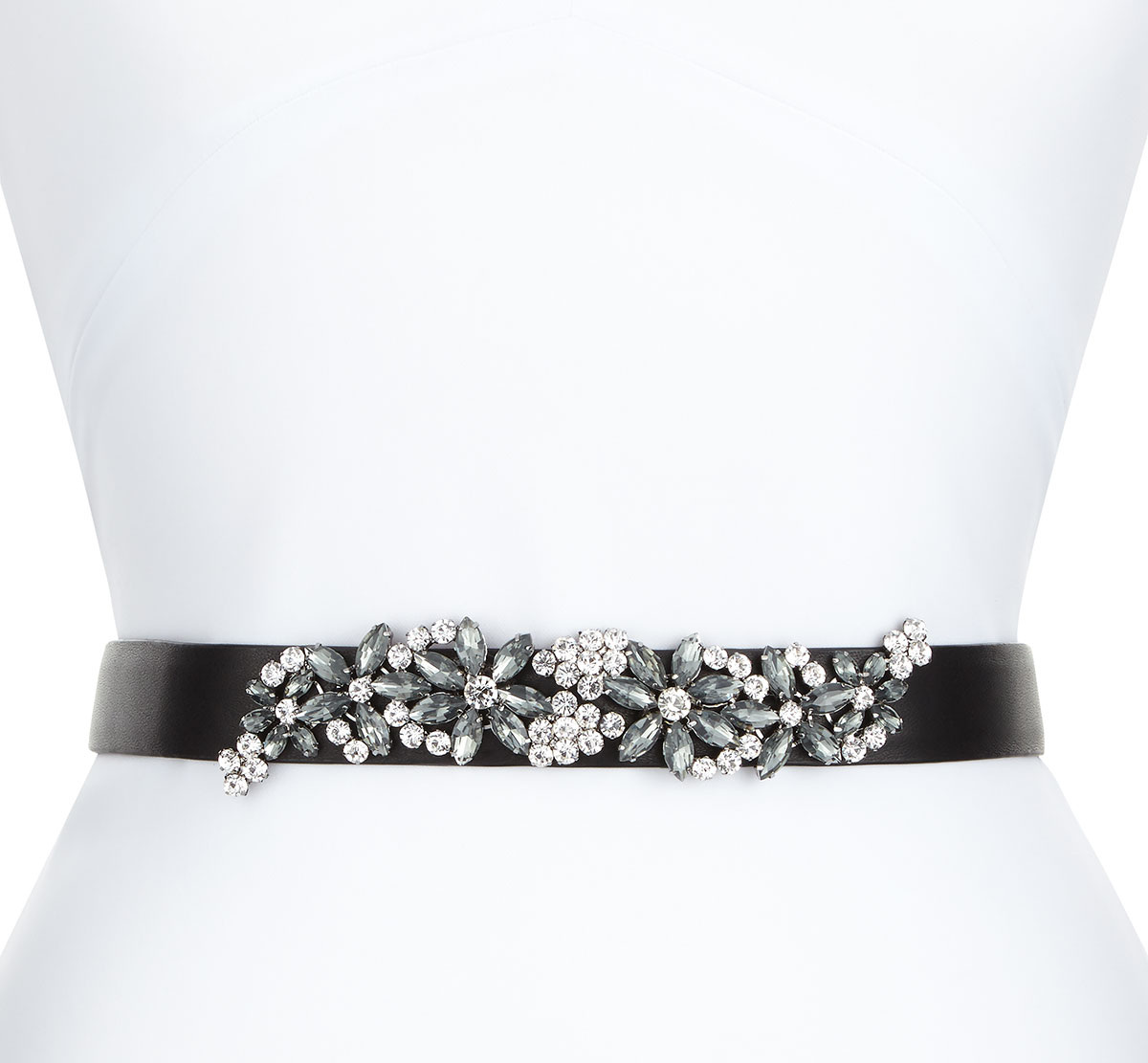 Deborah Drattell Angelica Lambskin Belt, Black