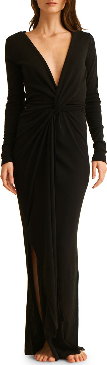 SKIN Adalia Long-Sleeve Wrap Coverup Dress