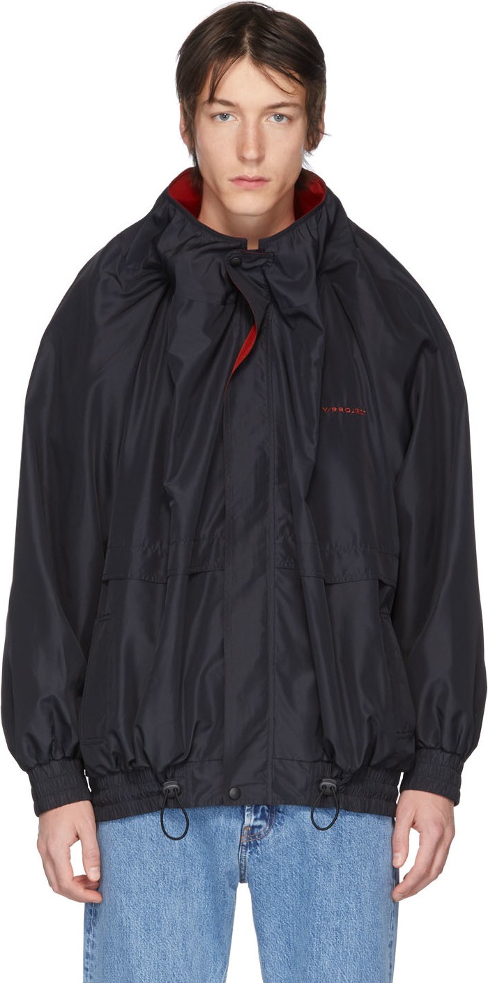 Y/Project Black Oversized Track Jacket