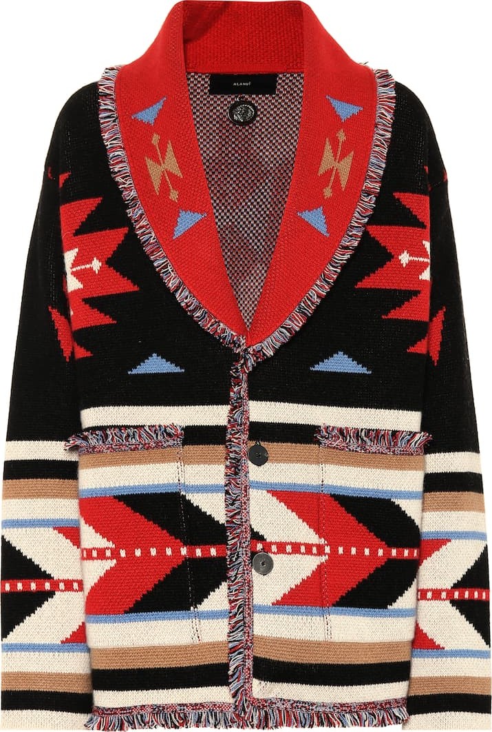 Alanui Jacquard cashmere cardigan