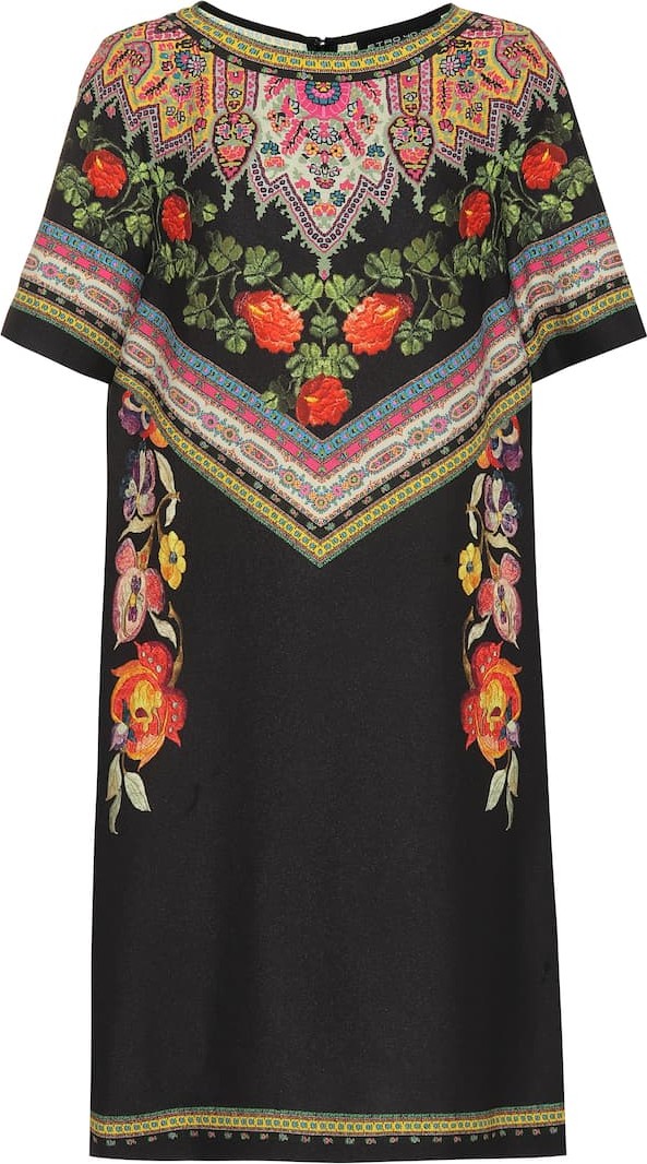 Etro Printed crêpe minidress