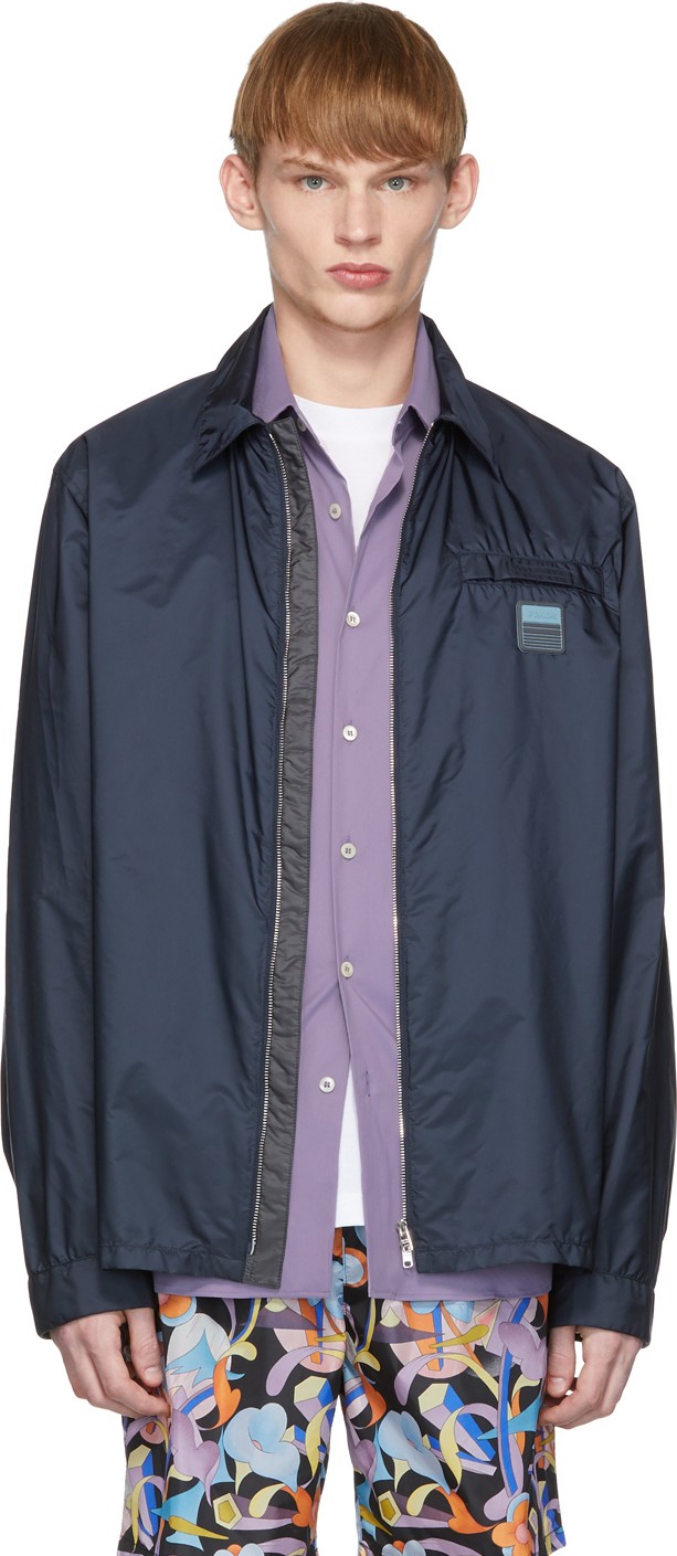 Prada Navy Nylon Jacket