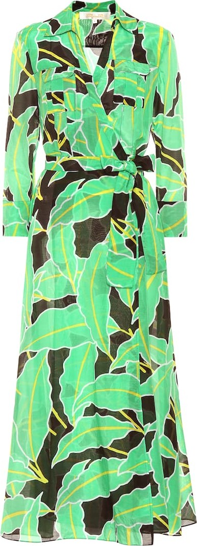 DIANE von FURSTENBERG Printed cotton and silk wrap dress