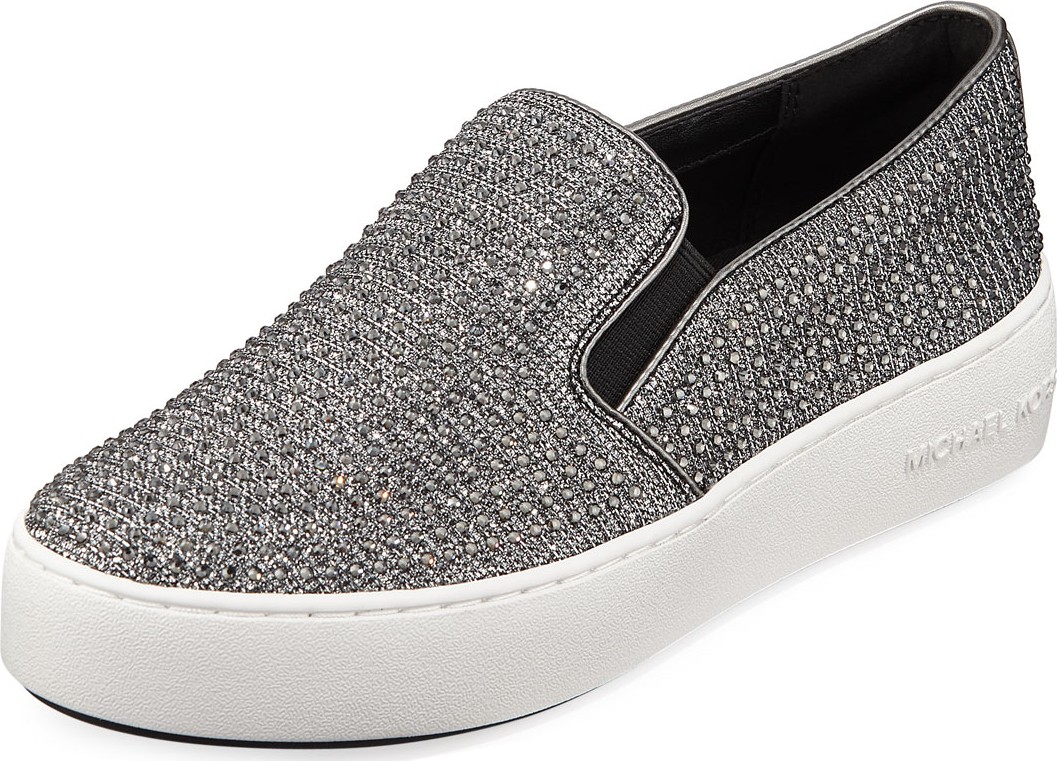 MICHAEL MICHAEL KORS Trend Glitter Mesh Slip-On Sneakers