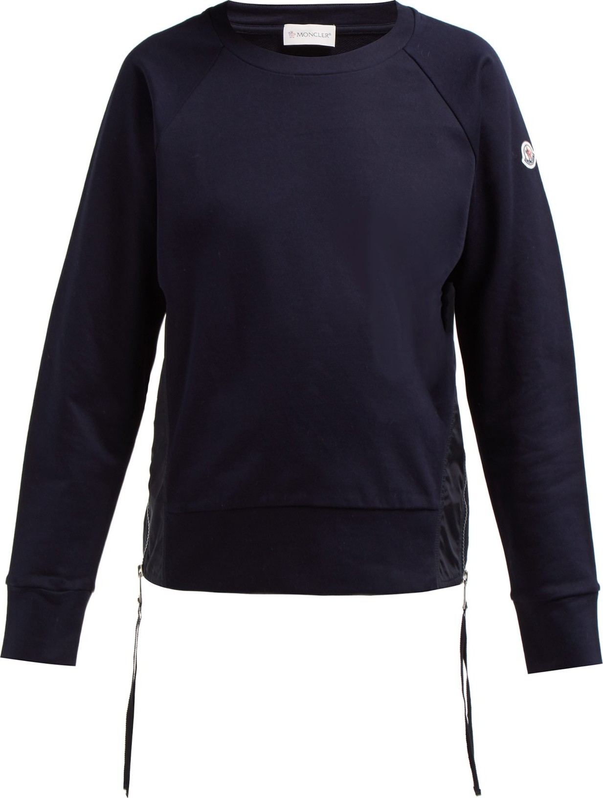 Moncler Maglia Girocollo zip-fastening cotton sweatshirt