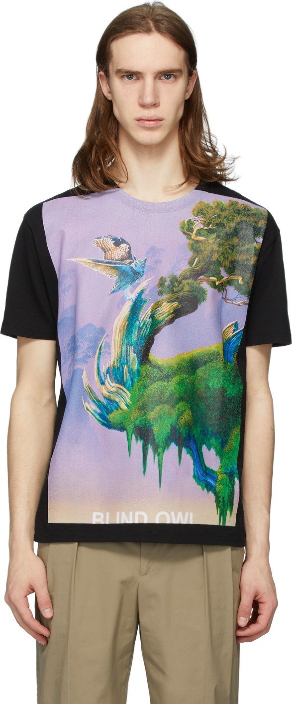 Valentino Black Blind Owl T-Shirt
