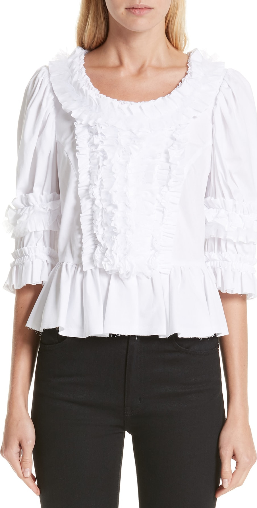 Comme Des Garcons Elbow Sleeve Blouse