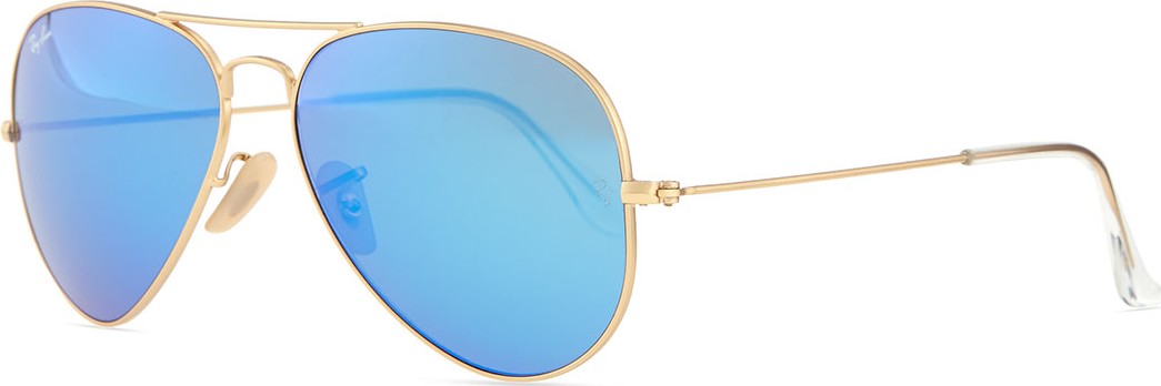 Ray Ban Aviator Sunglasses with Flash Lenses