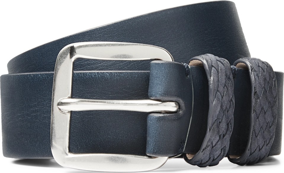 Paul Smith 3cm Navy Leather Belt