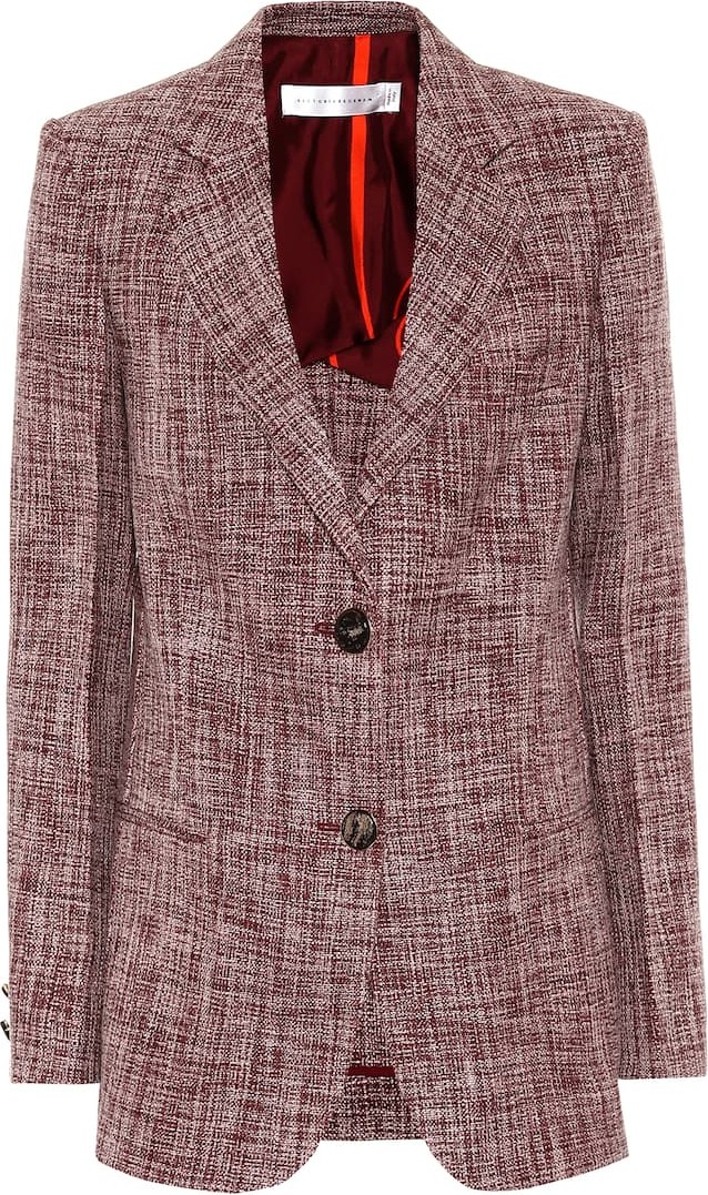 Victoria Beckham Linen and wool-blend blazer