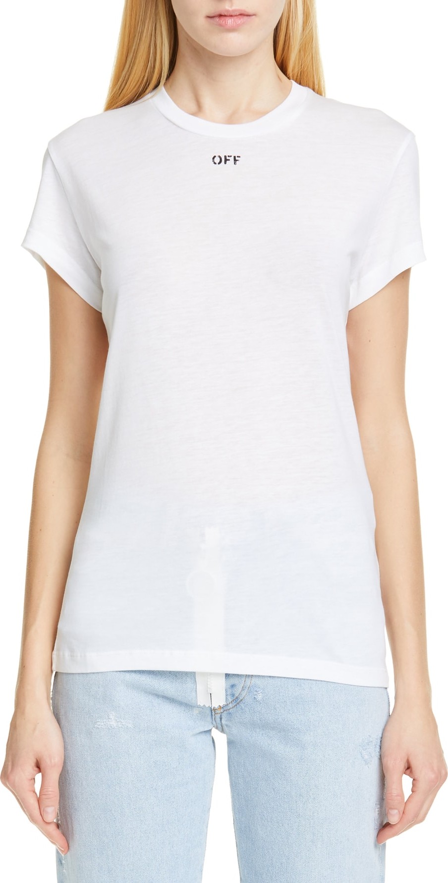 Off White Basic Fitted Tee