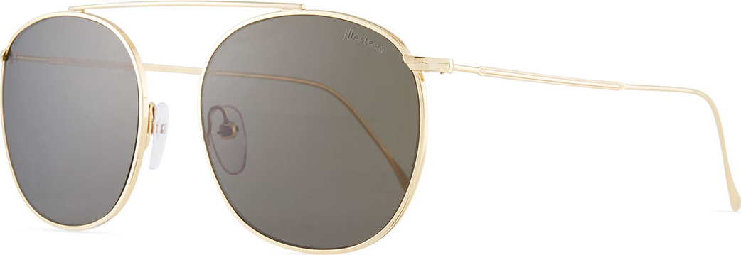 Illesteva Mykonos II Steel Aviator Sunglasses