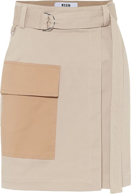 MSGM Stretch-cotton miniskirt