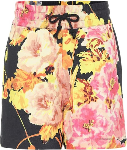 Dries Van Noten Floral cotton jersey shorts