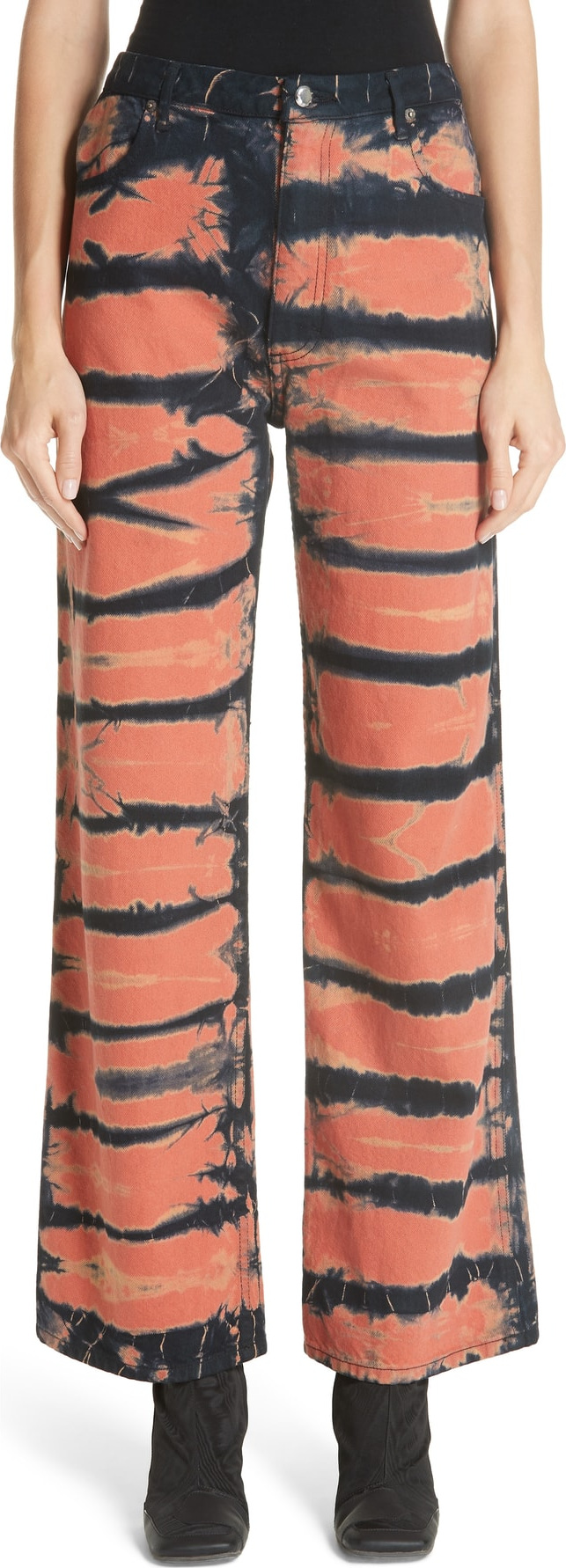 Eckhaus Latta Tie Dye Wide Leg Jeans