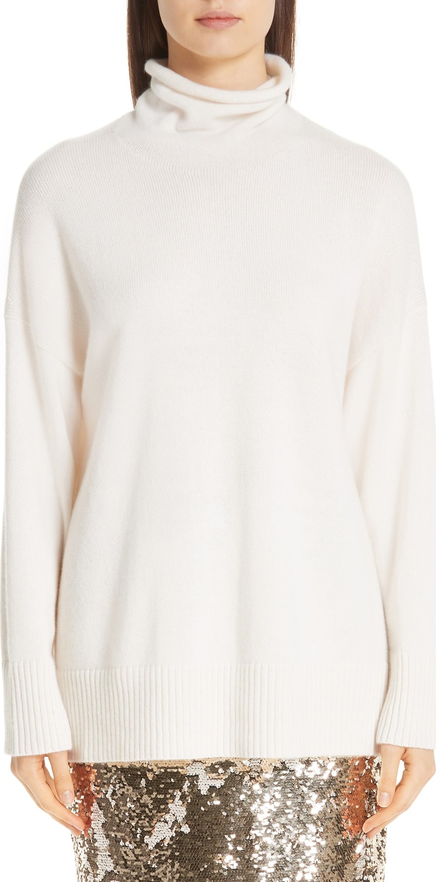 Lafayette 148 New York Cashmere Funnel Neck Pullover