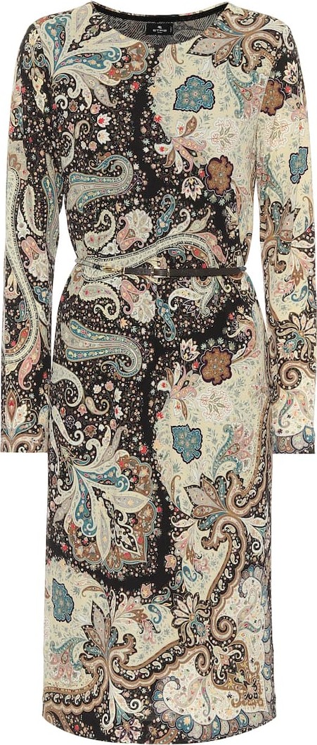 Etro Paisley jersey midi dress