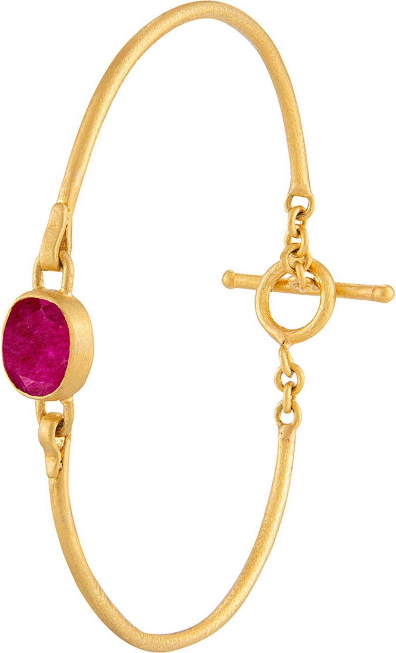 Yossi Harari Reyna 24k Red Garnet Bracelet